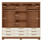 Guarda-roupa 3 Portas De Correr 9 Gavetas Morretes Jatobá/are