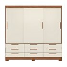 Guarda-roupa 3 Portas De Correr 9 Gavetas Morretes Jatobá/are