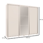 Guarda Roupa 3 Portas De Correr Berlin Branco Camas Fênix Bra