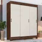 Guarda Roupa 3 Portas De Correr Casal Jacarandá Off White Rub