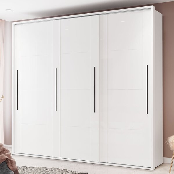 Guarda-roupa 3 Portas De Correr Coimbra Branco