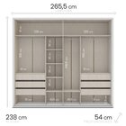 Guarda-roupa 3 Portas De Correr Coimbra Branco