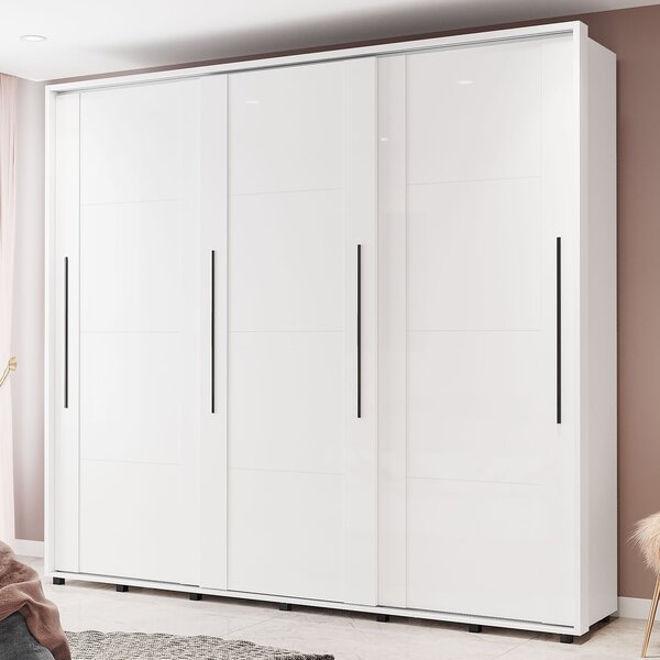 Guarda-roupa 3 Portas De Correr Coimbra Branco