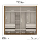 Guarda-roupa 3 Portas De Correr Coimbra Freijó/off White