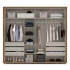 Guarda-roupa 3 Portas De Correr Coimbra Freijó/off White