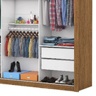 Guarda Roupa 3 Portas De Correr Com Espelho Central Conquista