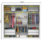 Guarda Roupa 3 Portas De Correr Com Espelho Conquista Premium