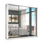 Guarda Roupa 3 Portas De Correr Com Espelho Conquista Premium