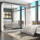 Guarda Roupa 3 Portas De Correr Com Espelho Conquista Premium