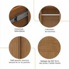 Guarda Roupa 3 Portas De Correr Com Espelho Soul