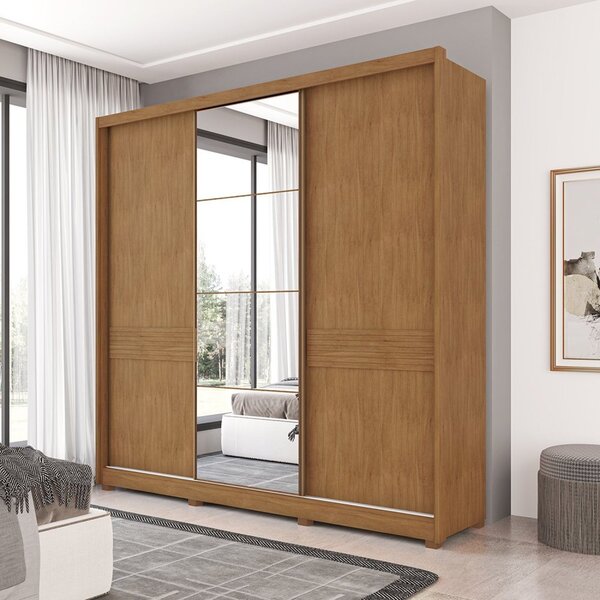 Guarda Roupa 3 Portas De Correr Com Espelho Soul