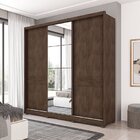 Guarda Roupa 3 Portas De Correr Com Espelho Soul Jacarandá