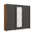 Guarda-roupa 3 Portas De Correr E 4 Gavetas Com Espelhos E Pé