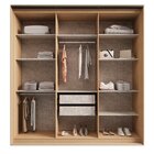 Guarda Roupa 3 Portas De Correr London Carvalho Nature/off Wh