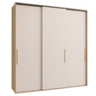 Guarda Roupa 3 Portas De Correr London Carvalho Nature/off Wh