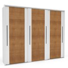 Guarda-roupa 3 Portas De Correr Sevilha Branco/freijó