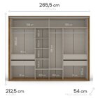 Guarda-roupa 3 Portas De Correr Sevilha Freijó