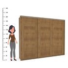 Guarda-roupa 3 Portas De Correr Sevilha Freijó