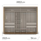 Guarda-roupa 3 Portas De Correr Sevilha Freijó