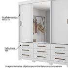 Guarda Roupa 3 Portas Deslizantes 9 Gavetas E Espelho - Branc