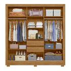 Guarda Roupa 3 Portas Deslizantes C/espelho Cinza Freijo