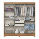 Guarda-roupa 3 Portas Deslizantes Com Aplique Ripado 2 Gaveta