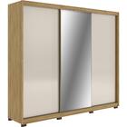 Guarda Roupa 3 Portas Deslizantes Com Espelho Aquiles Carvalh