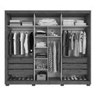 Guarda Roupa 3 Portas Deslizantes Com Espelho Aquiles Carvalh