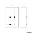 Guarda-roupa 3 Portas E 2 Gavetas Ipê Cinamomo/branco