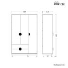 Guarda-roupa 3 Portas E 2 Gavetas Ipê Cinamomo/sálvia