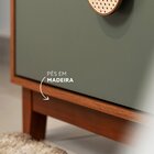 Guarda-roupa 3 Portas E 2 Gavetas Ipê Cinamomo/sálvia