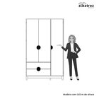 Guarda-roupa 3 Portas E 2 Gavetas Ipê Cinamomo/sálvia
