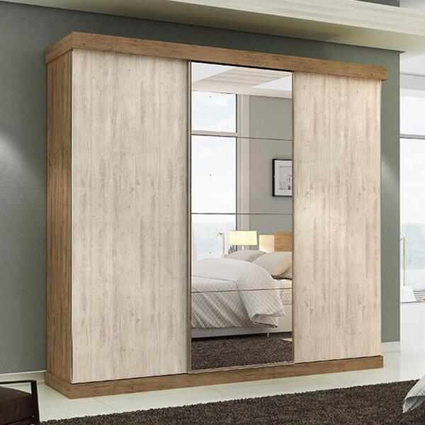 Guarda Roupa 3 Portas E 6 Gavetas Casal Milano Nobre - Ipê Te