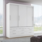 Guarda Roupa 3 Portas E 6 Gavetas King Branco