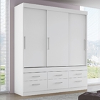 Guarda Roupa 3 Portas E 6 Gavetas King Branco