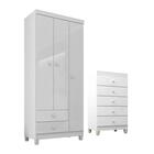 Guarda Roupa 3 Portas E Comoda Alexa Baby Inc Milani Store