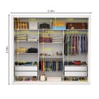 Guarda-roupa 3 Portas E Espelho Curitiba Gold Espresso Móveis