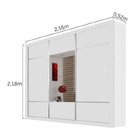 Guarda-roupa 3 Portas E Espelho Curitiba Gold Espresso Móveis