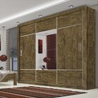 Guarda-roupa 3 Portas E Espelho Curitiba Gold Espresso Móveis