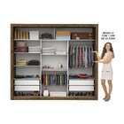 Guarda-roupa 3 Portas E Espelho Curitiba Gold Espresso Móveis