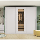 Guarda Roupa 3 Portas E Vidro Reflecta Kappesberg - Branco