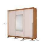 Guarda-roupa 3 Portas Elevare Com Espelhos Freijó/off White