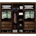 Guarda-roupa 3 Portas Espelhadas Mdf 6 Gavetas - Bergamo-avel
