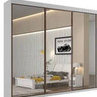 Guarda-roupa 3 Portas Espelhadas Mdf 6 Gavetas - Bergamo-bran