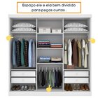 Guarda Roupa 3 Portas Espelho Somalia Espresso Móveis Neve