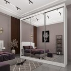 Guarda Roupa 3 Portas Espelho Somalia Espresso Móveis Neve