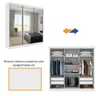 Guarda Roupa 3 Portas Espelho Somalia Espresso Móveis Neve