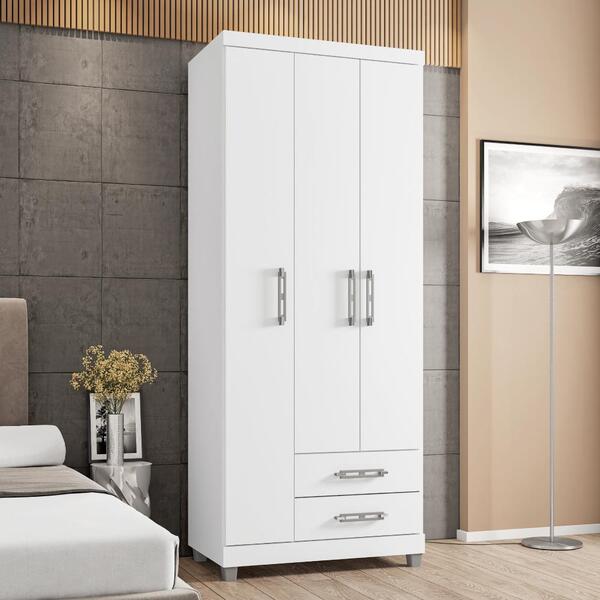 Guarda Roupa 3 Portas Fire Branco