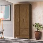 Guarda Roupa 3 Portas Lima Castanho Wood 951331 Moval