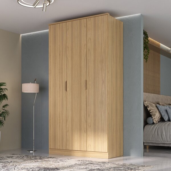 Guarda-roupa 3 Portas Mdf Ravi Olmo Italiano